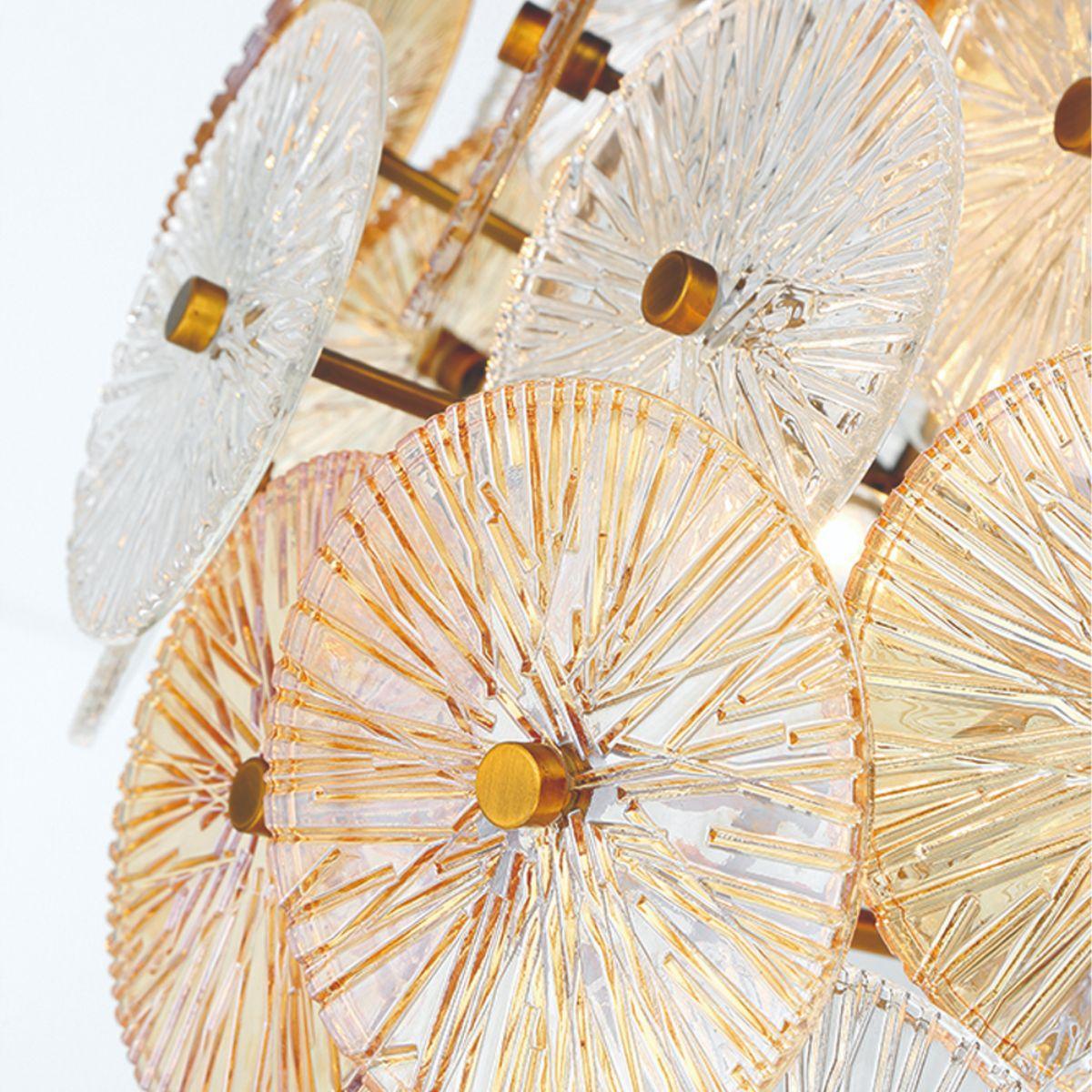 Sue-Anne 30 in. 12 Lights Chandelier Brass Finish - Bees Lighting