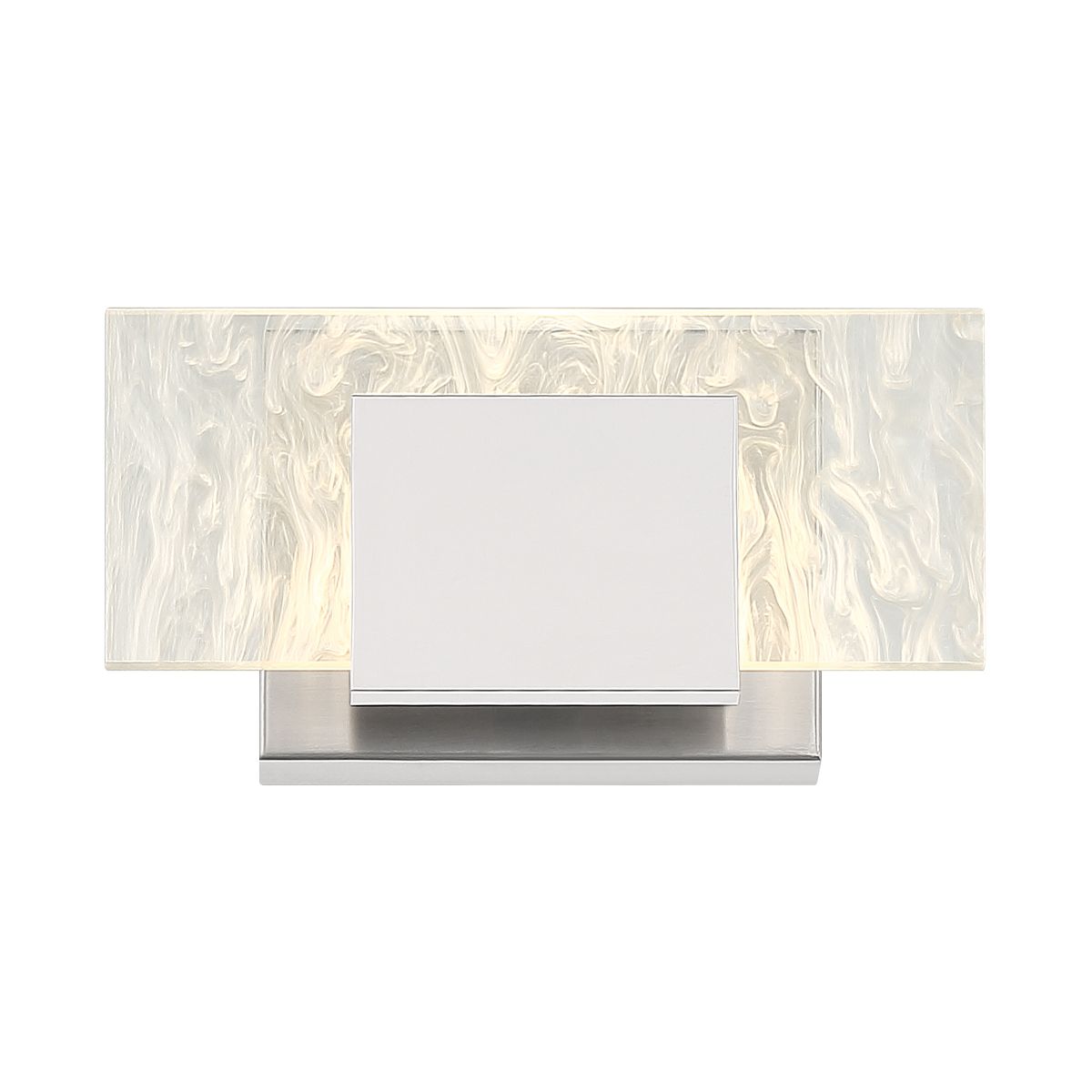 Kasha 9 in. LED Bath Sconce Chrome & Nickel Finish - Bees Lighting