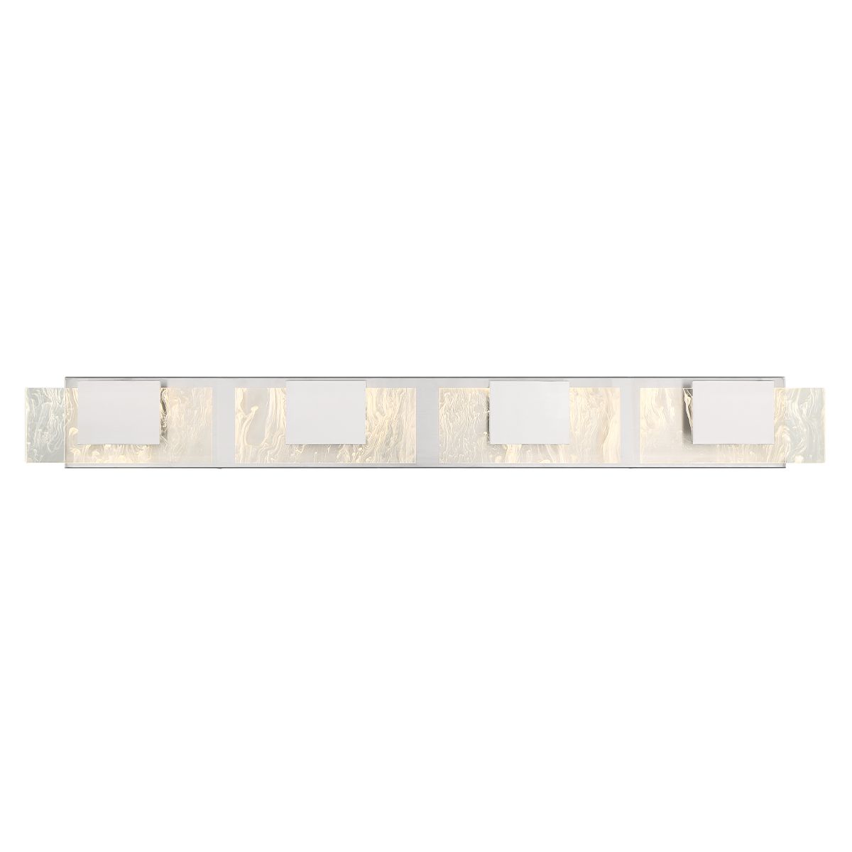 Kasha 4 Lights 37 in. LED Vanity Light Chrome & Nickel Finish - Bees Lighting