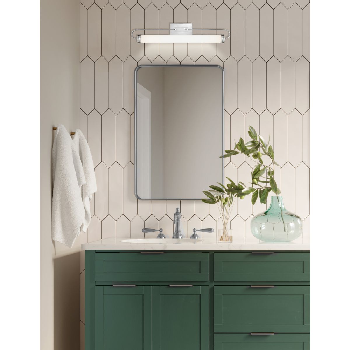 Tellie 35 in. LED Bath Bar Chrome Finish - Bees Lighting