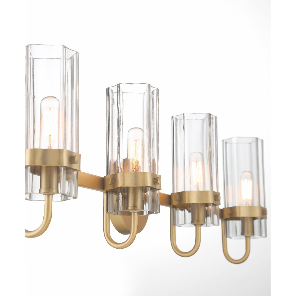 Brook 31 in. 4 Lights Vanity Light Brass Finish - Bees Lighting