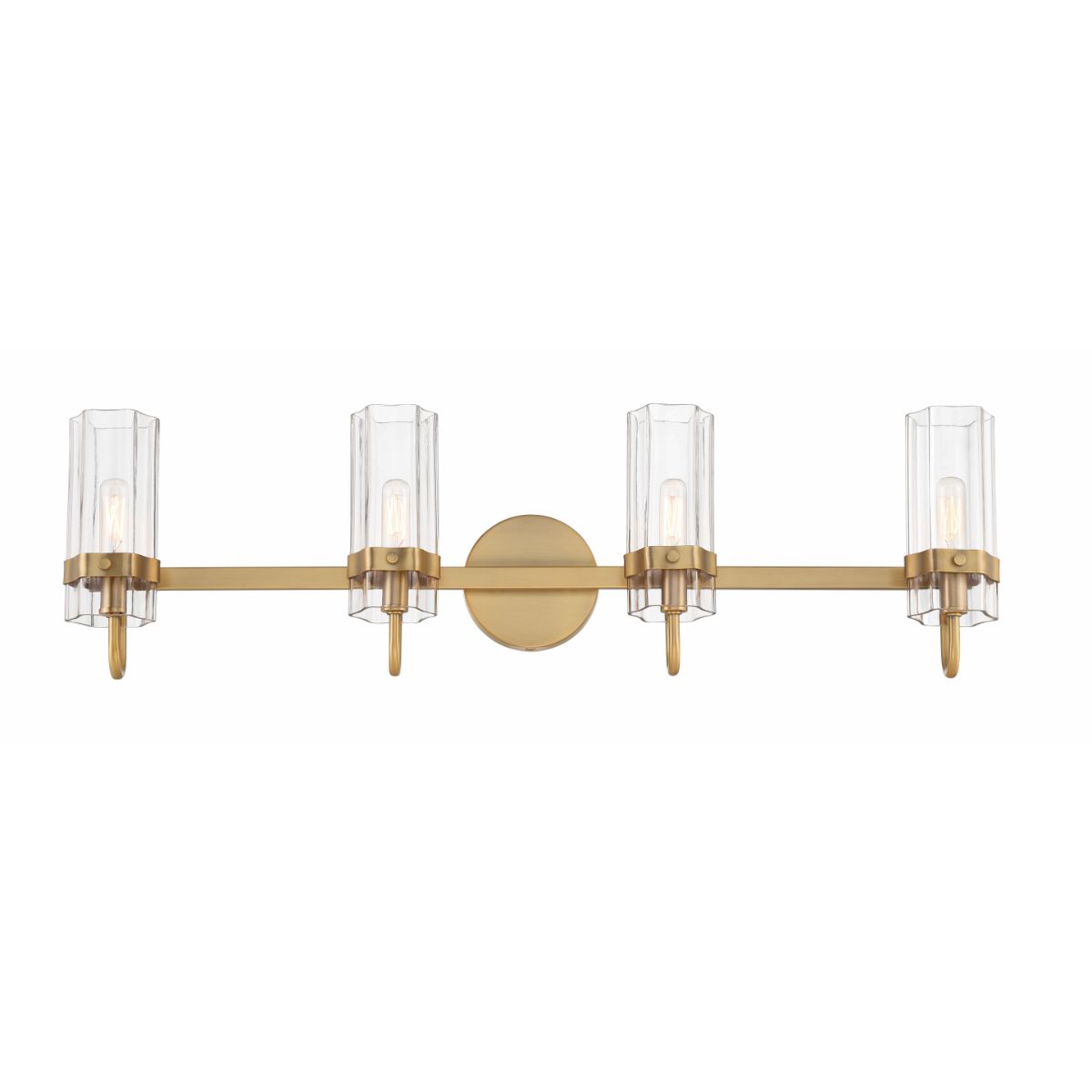 Brook 31 in. 4 Lights Vanity Light Brass Finish - Bees Lighting