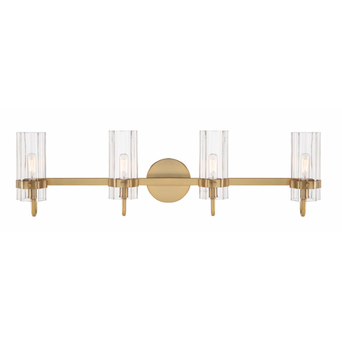 Brook 31 in. 4 Lights Vanity Light Brass Finish - Bees Lighting