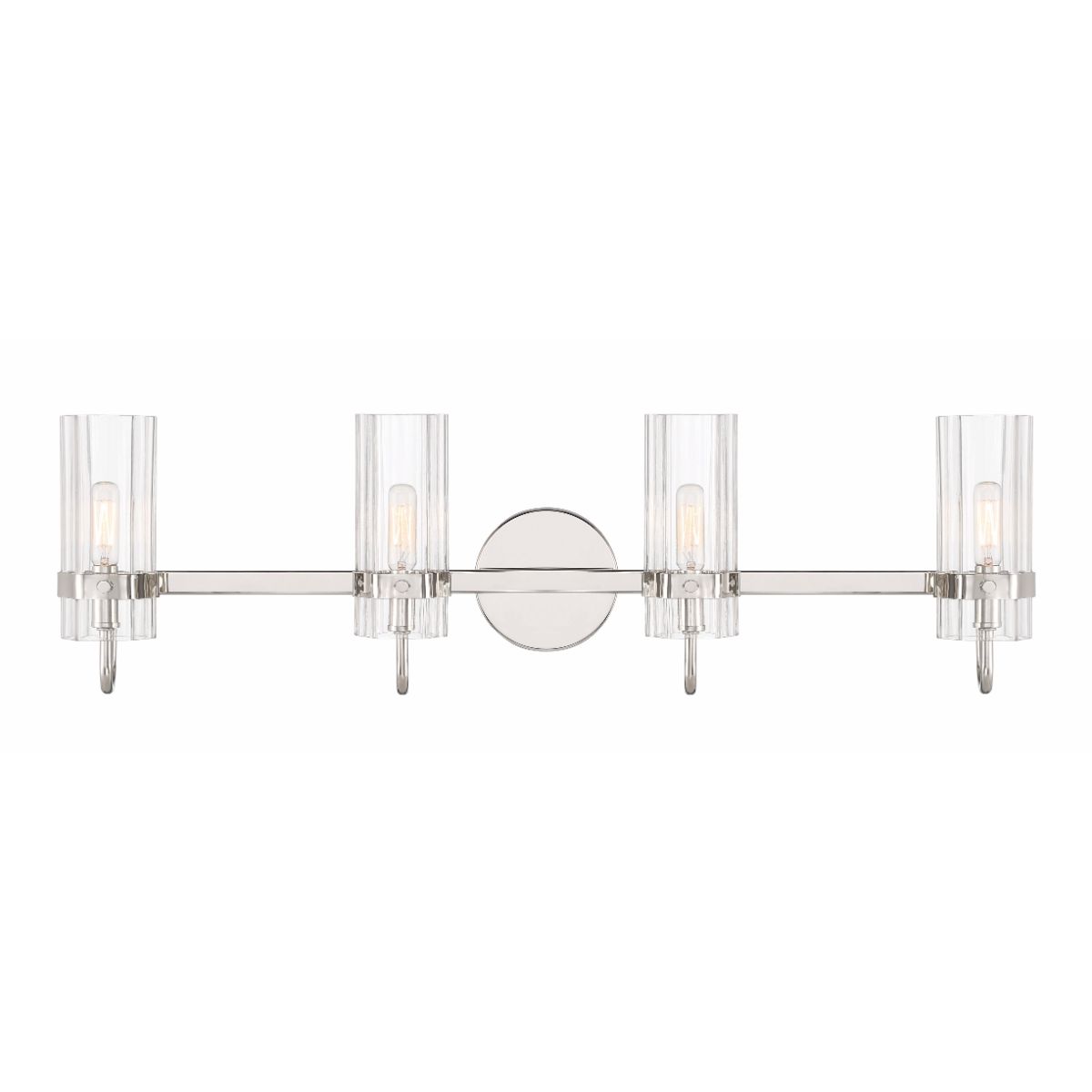 Brook 31 in. 4 Lights Vanity Light Polished Nickel Finish - Bees Lighting