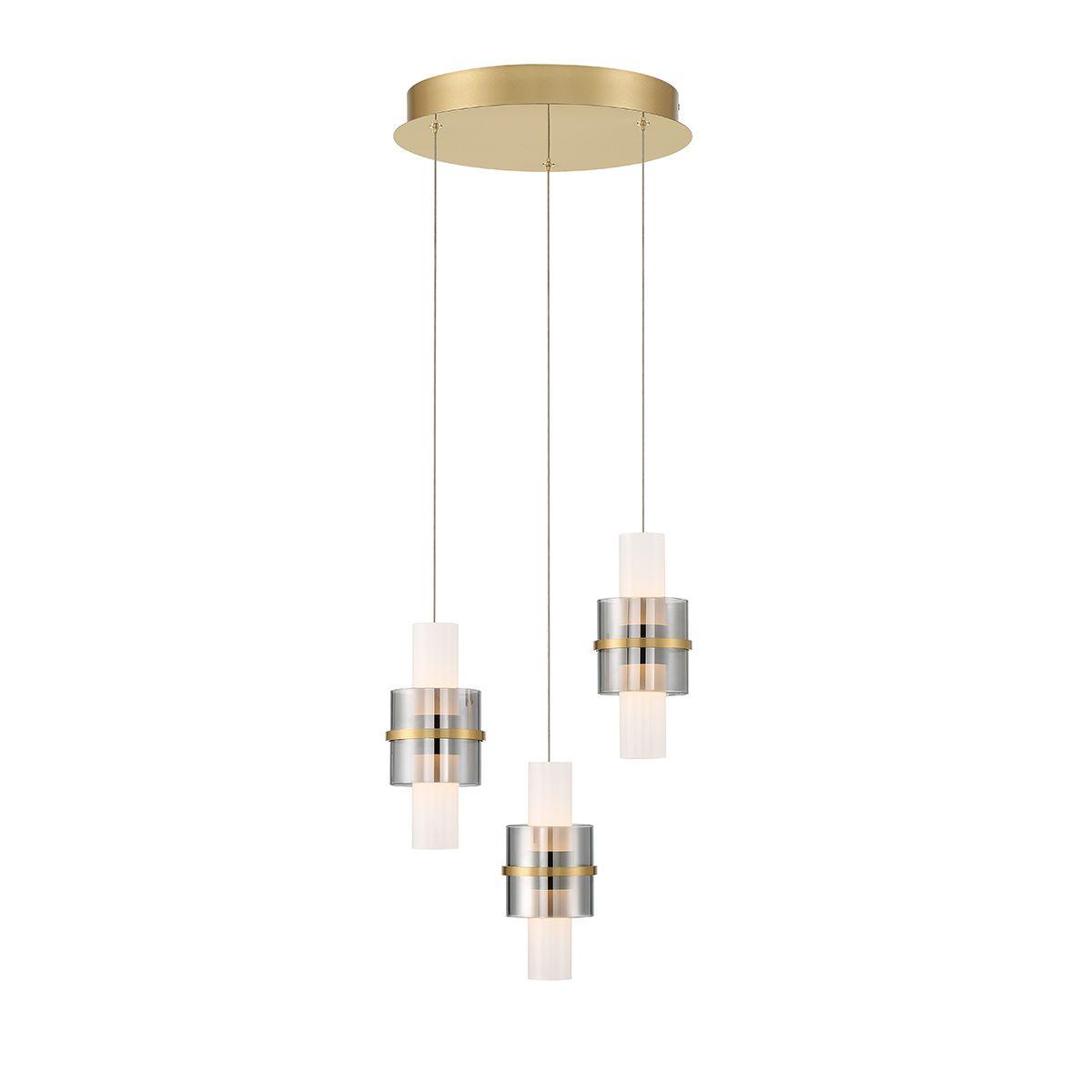 Rola 6 Lights 15 in. LED Chandelier Gold Finish - Bees Lighting