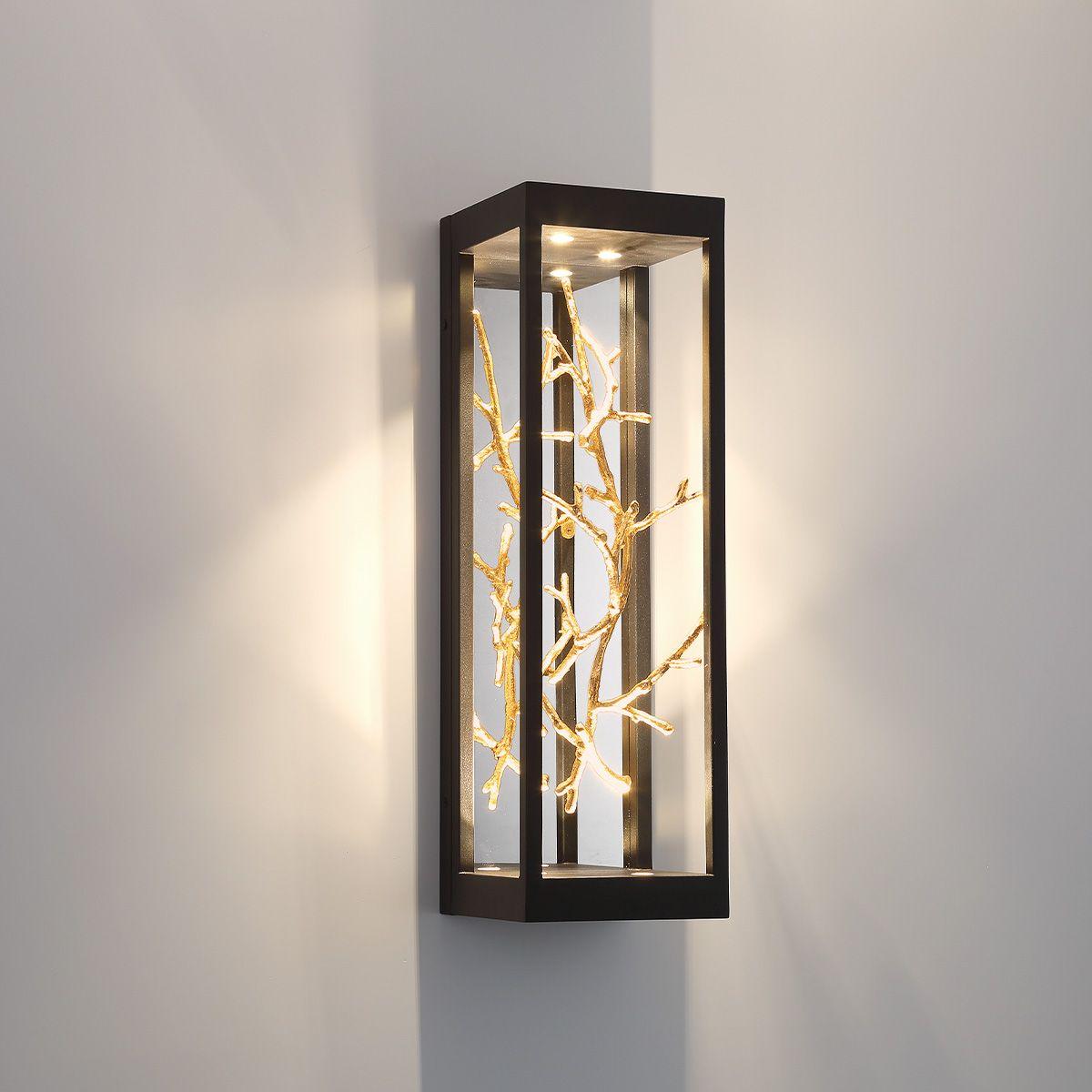 Aerie 4 Lights 20 in. LED Wall Light Black Finish - Bees Lighting