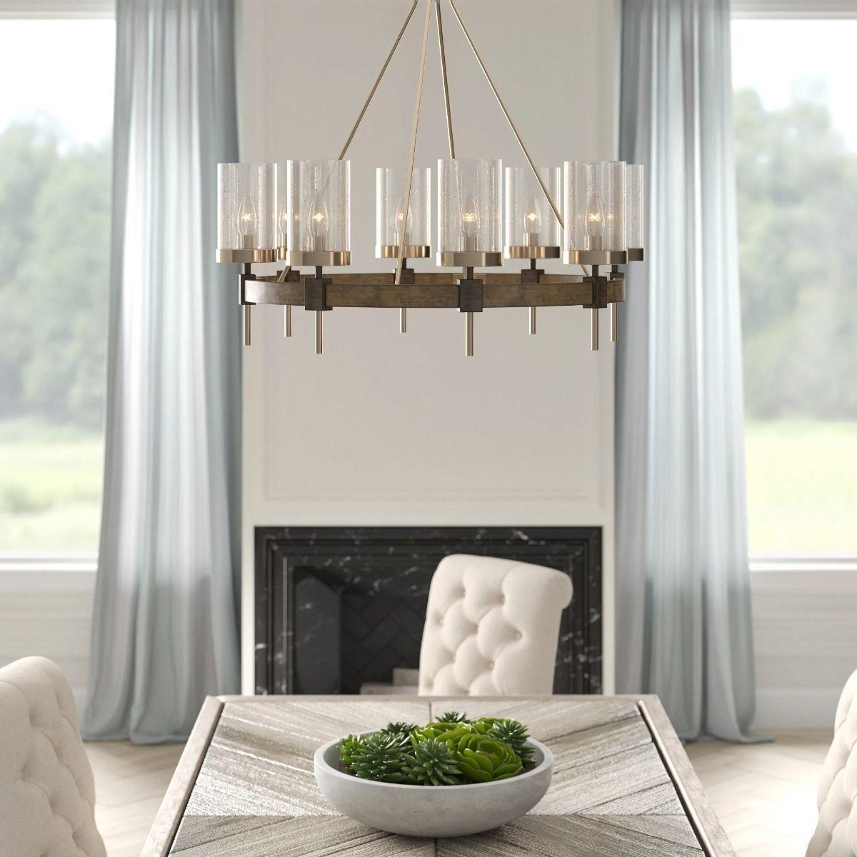 Bridlewood 32 in. 8 Lights Chandelier Brushed Nickel finish - Bees Lighting