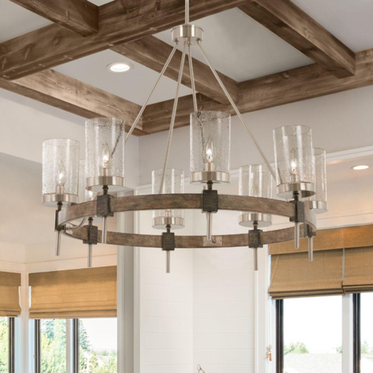 Bridlewood 32 in. 8 Lights Chandelier Brushed Nickel finish - Bees Lighting