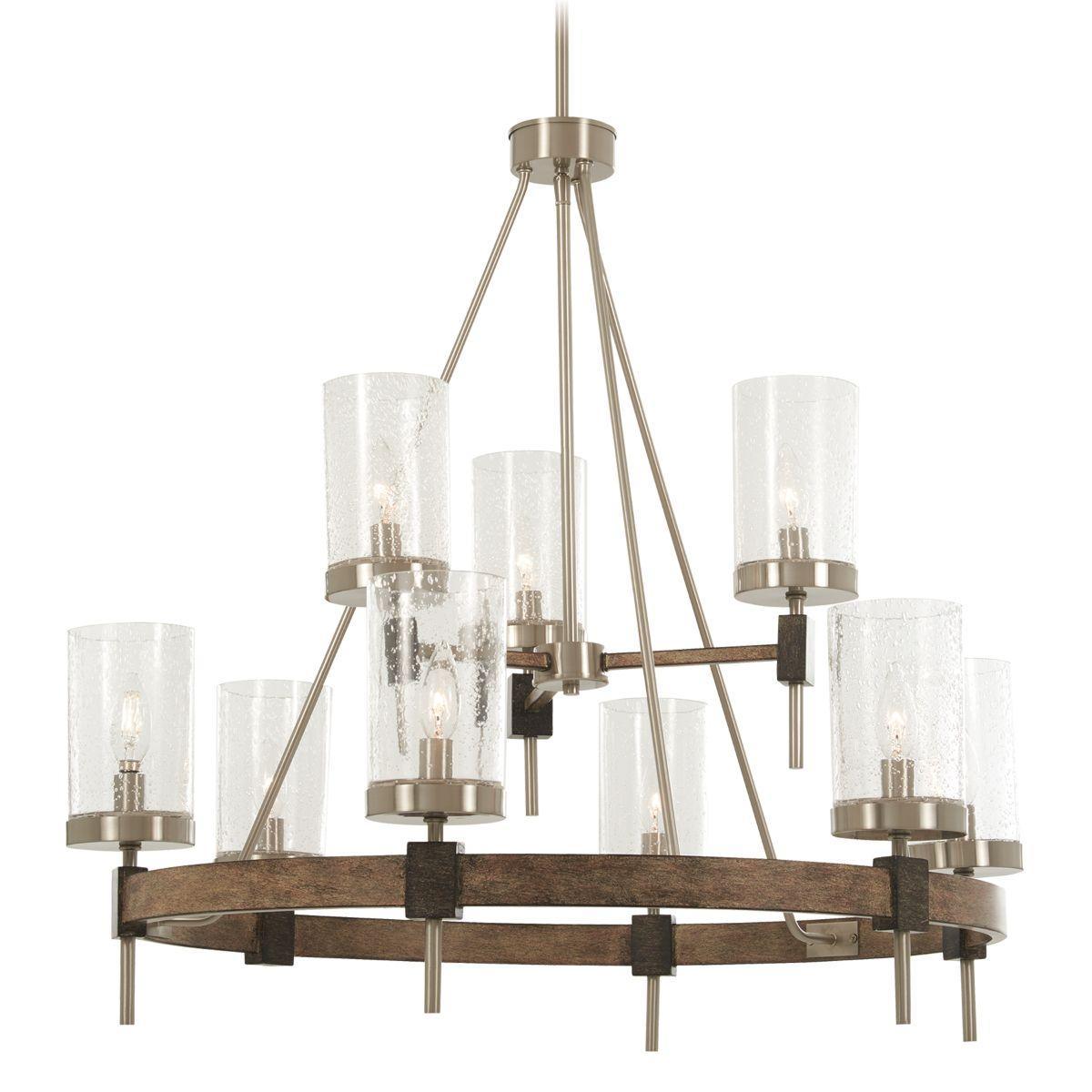 Bridlewood 32 in. 9 Lights Chandelier Brushed Nickel finish - Bees Lighting