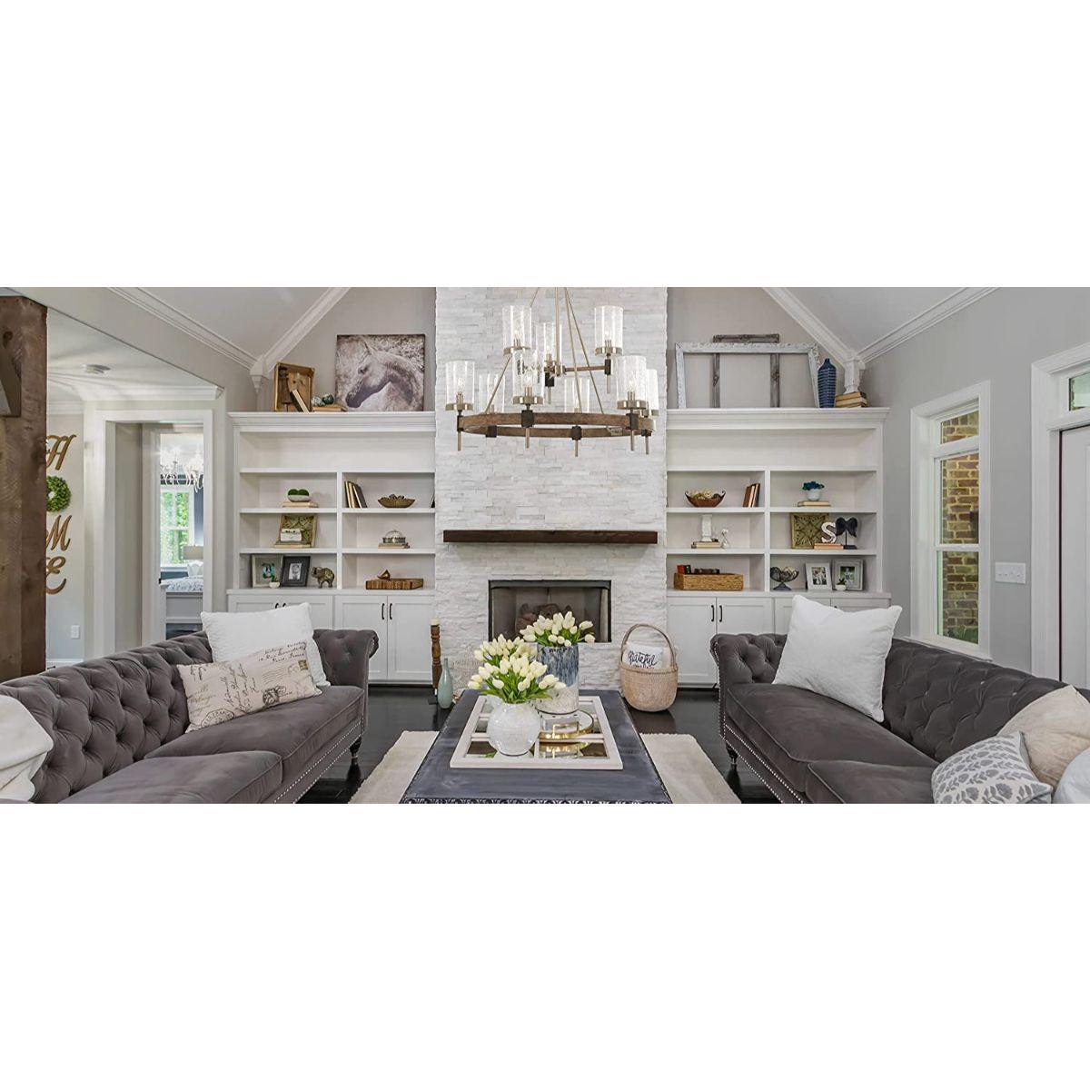 Bridlewood 32 in. 9 Lights Chandelier Brushed Nickel finish - Bees Lighting