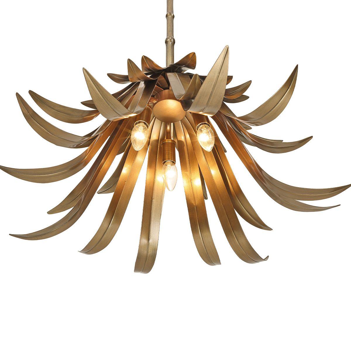 Kagra 3 Lights 24 in. Chandelier Brass Finish - Bees Lighting