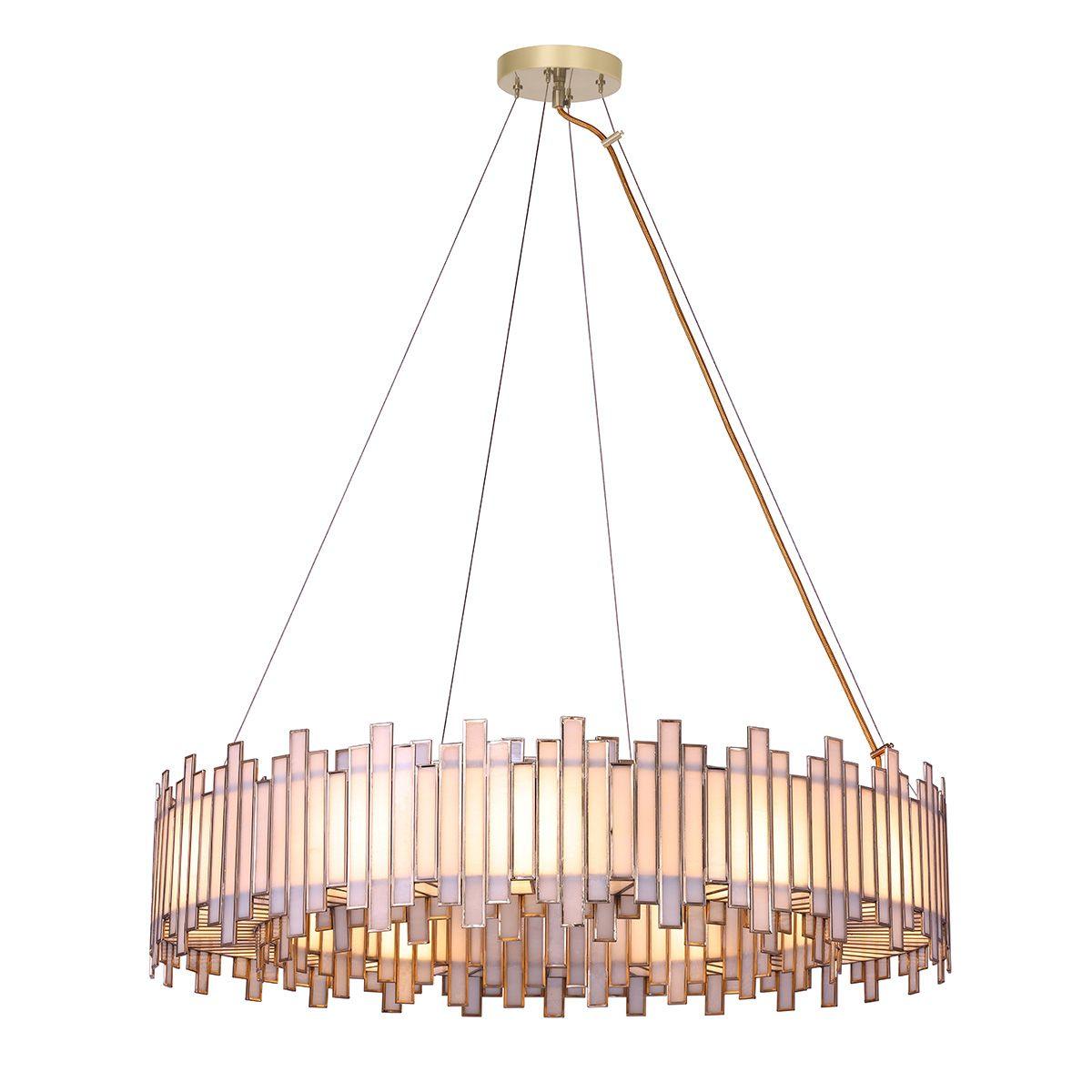 Birla 37 In. 12 lights Chandelier Brass finish - Bees Lighting