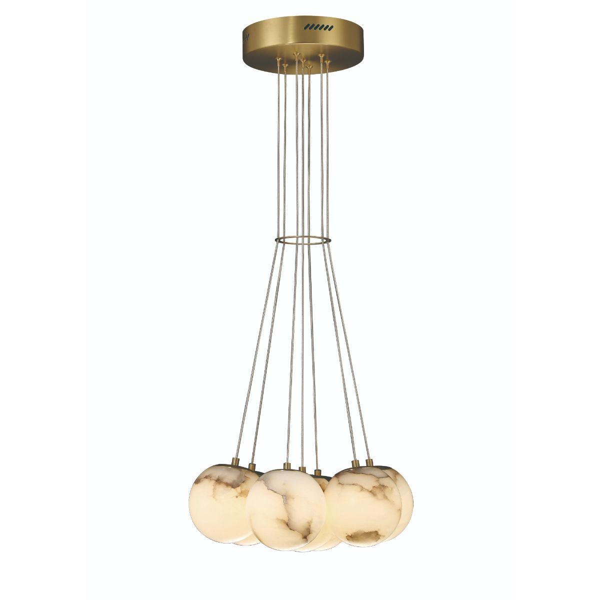 Kepler 18 in. 7 Lights LED Chandelier gold Finish - Bees Lighting