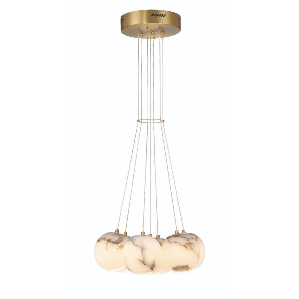 Kepler 18 in. 7 Lights LED Chandelier gold Finish - Bees Lighting