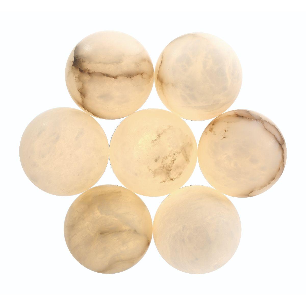 Kepler 18 in. 7 Lights LED Chandelier gold Finish - Bees Lighting