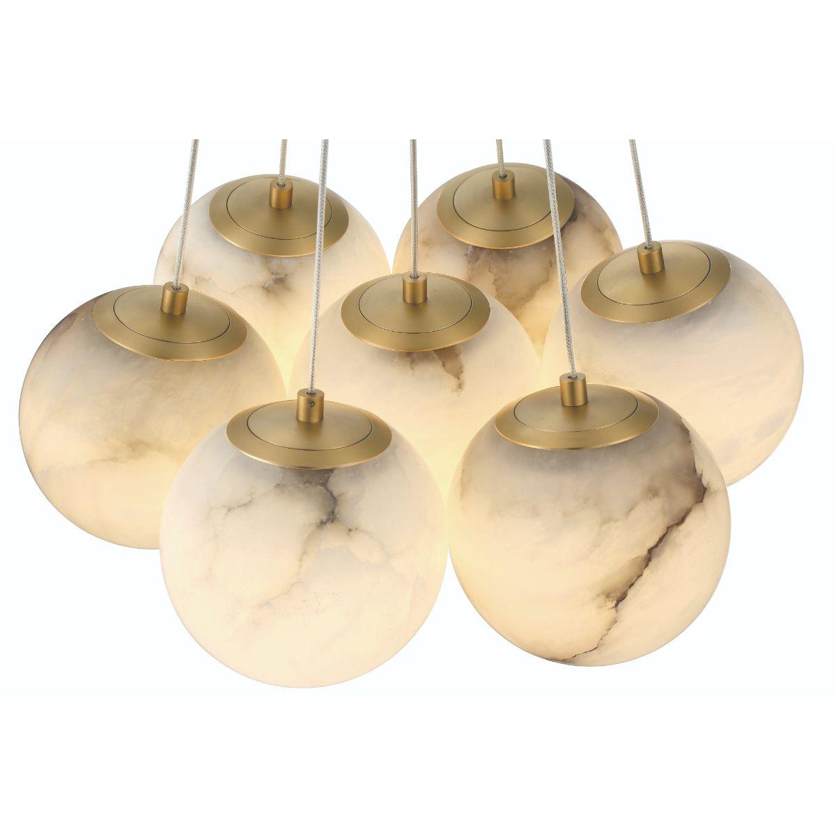 Kepler 18 in. 7 Lights LED Chandelier gold Finish - Bees Lighting