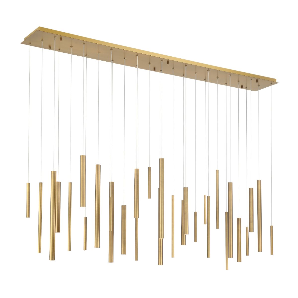 Santana 72 in. 30 Lights LED Chandelier antique brass Finish - Bees Lighting
