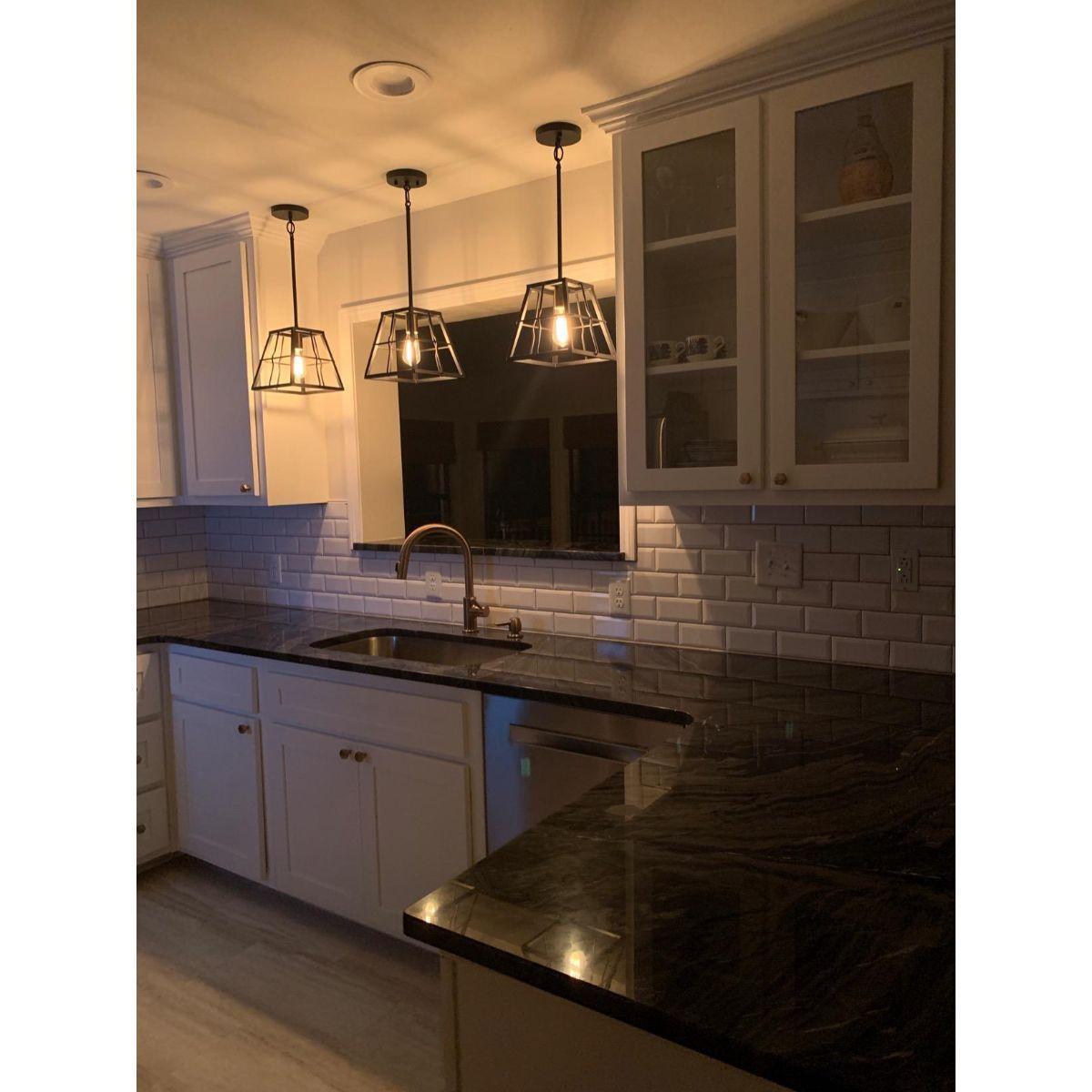 Keely Calle 10 in. Pendant Light Bronze & Brass Finish - Bees Lighting
