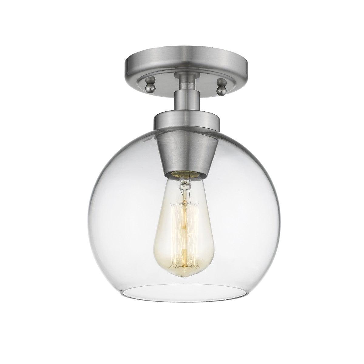 Galveston 9 in. Semi Flush Mount Light with Clear Glass