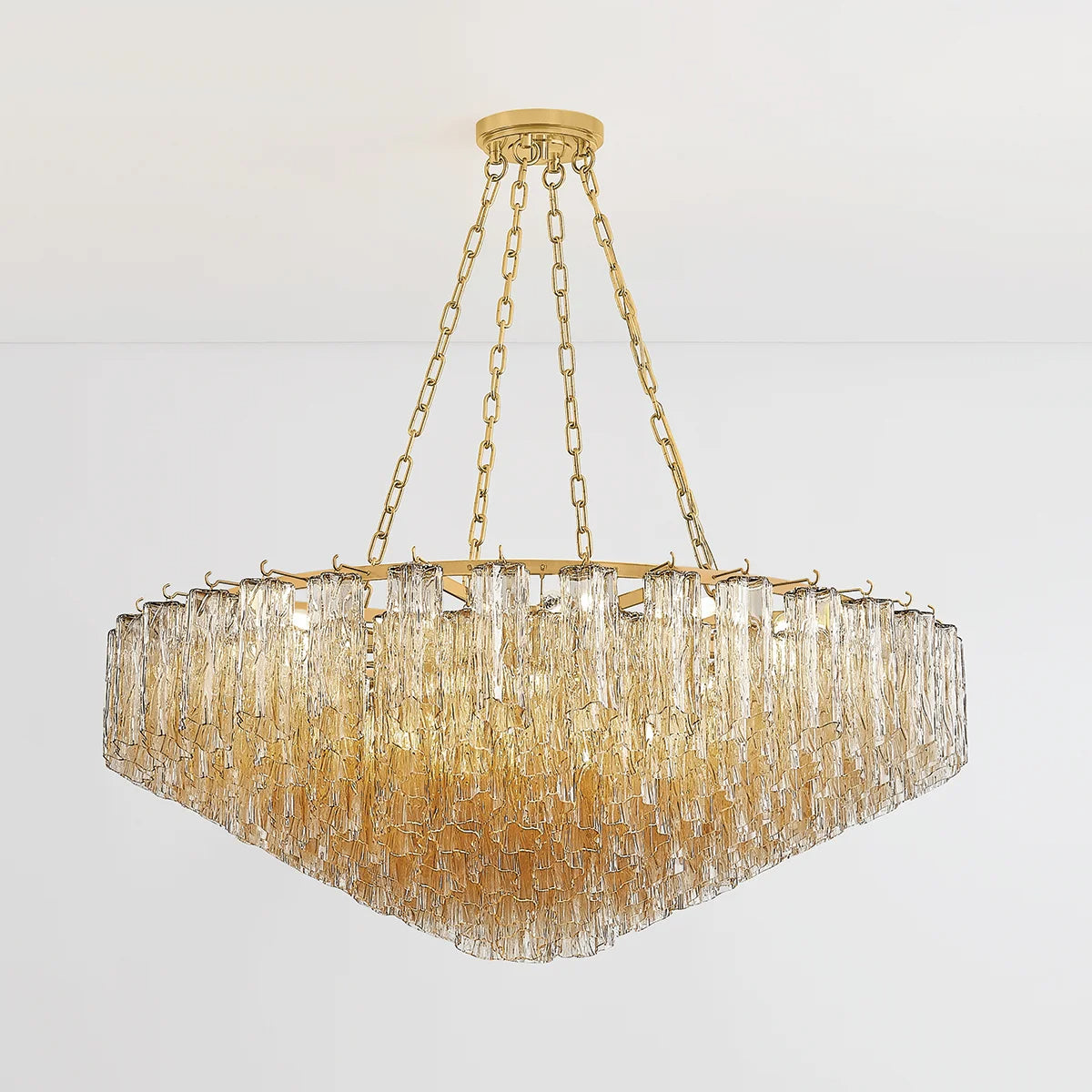 Watertown 46" 21 Lights Chandelier Aged Brass Finish