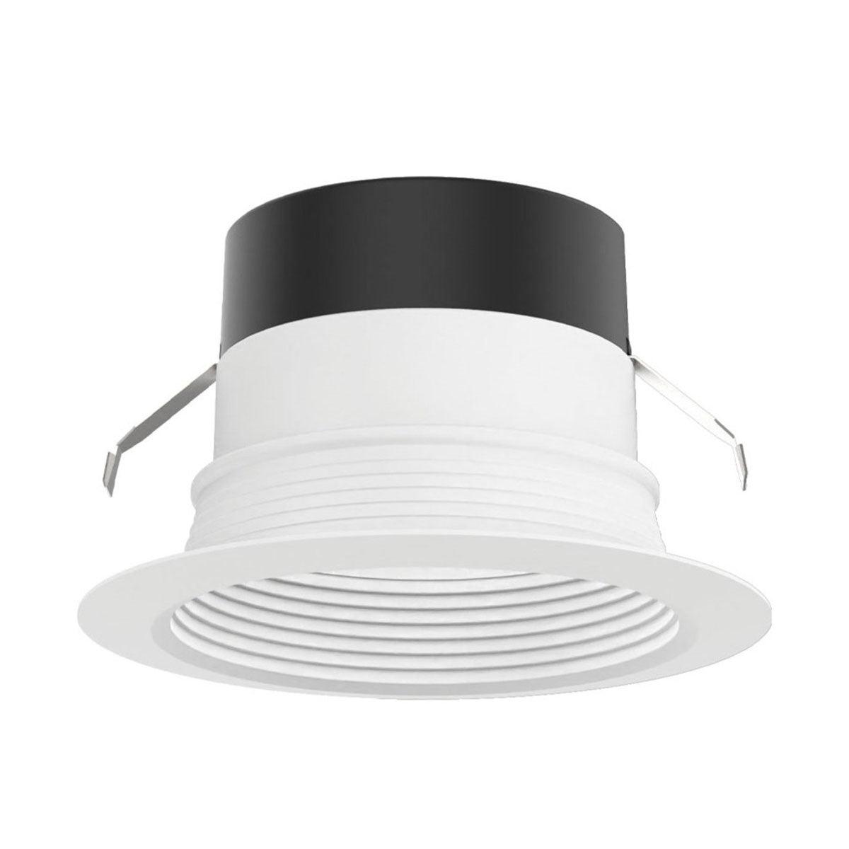 4 Inch Recessed LED Can Light, Round, 8 Watt, 700 Lumens, Selectable CCT, 2700K to 5000K, Baffle Trim - Bees Lighting