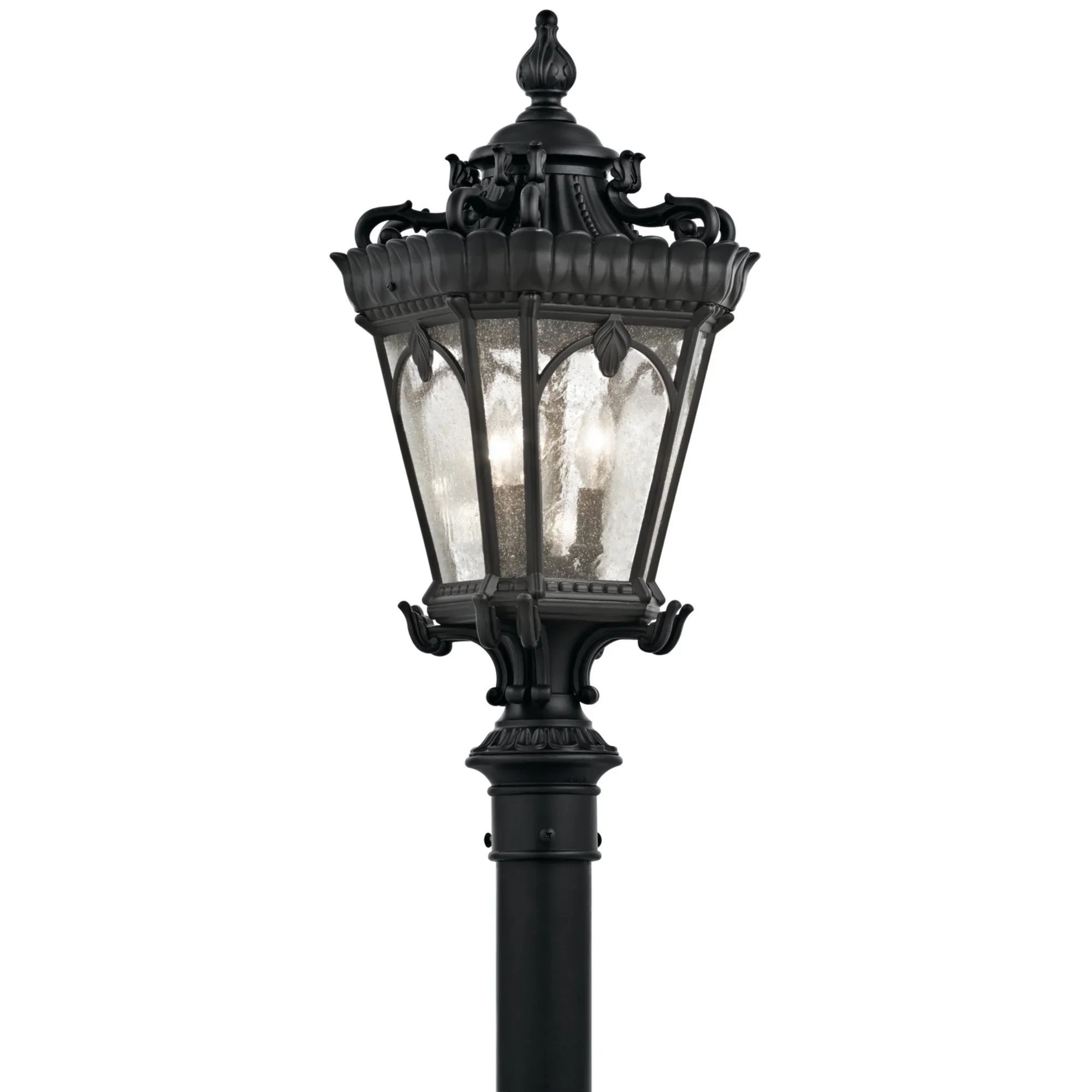 Tournai 27" 3-Light Outdoor Post Light, Textured Black Finish - Bees Lighting