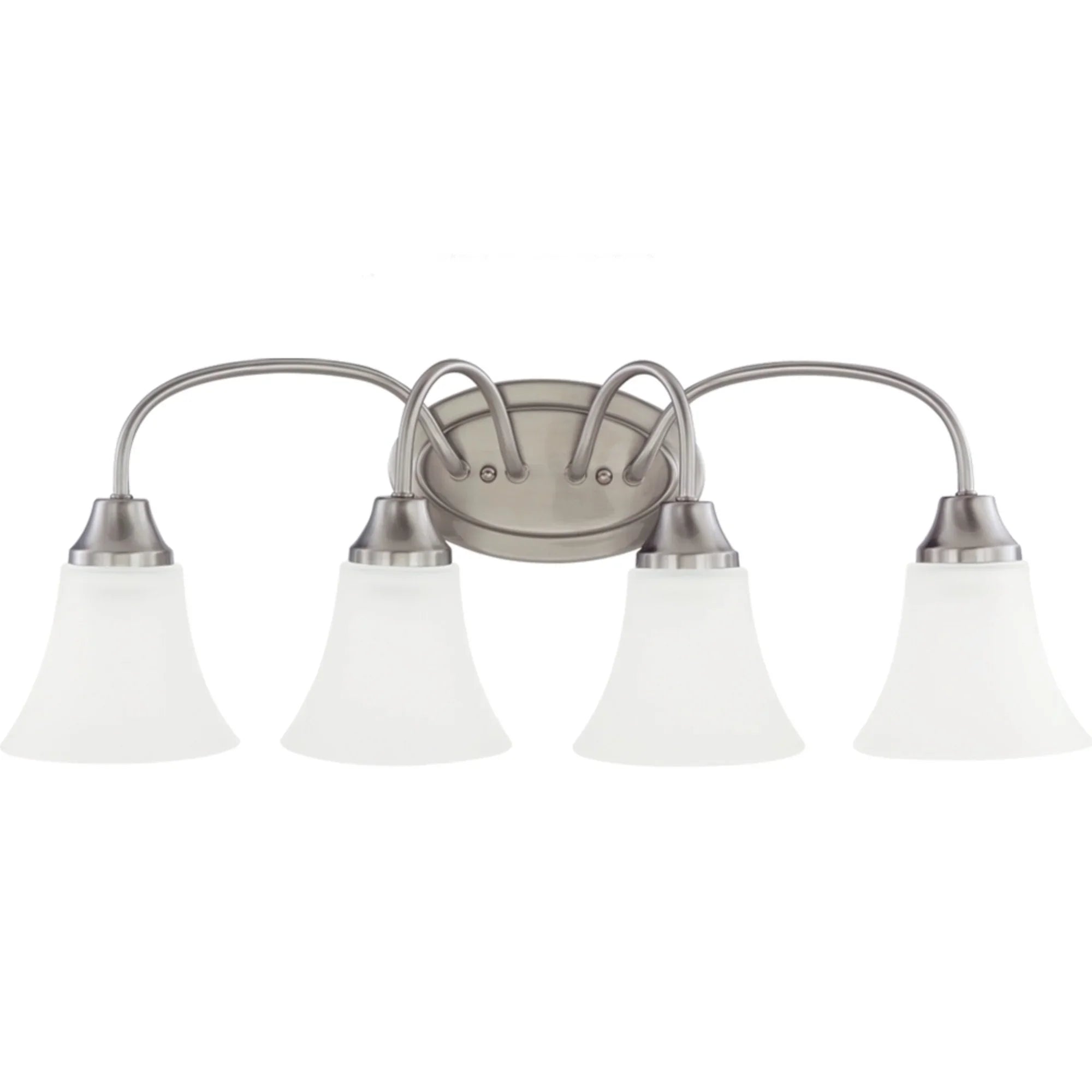 Holman 25" 4-Light Bathroom Vanity, Brushed Nickel Finish - Bees Lighting