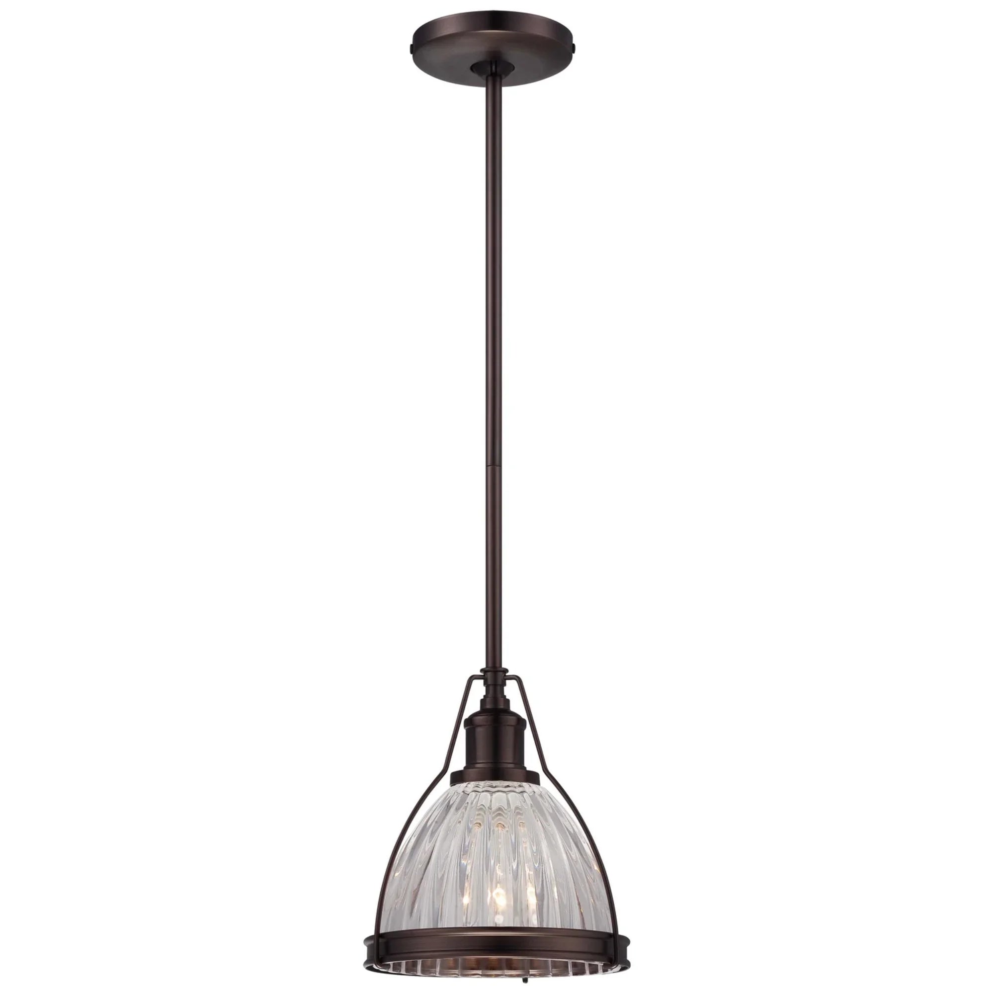 9" Mini Pendant, Dark Brushed Bronze Finish - Bees Lighting