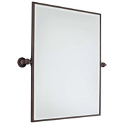 Pivoting Mirrors 30.25" x 29.5" Beveled XL Rectangle Mirror, Dark Brushed Bronze Finish - Bees Lighting