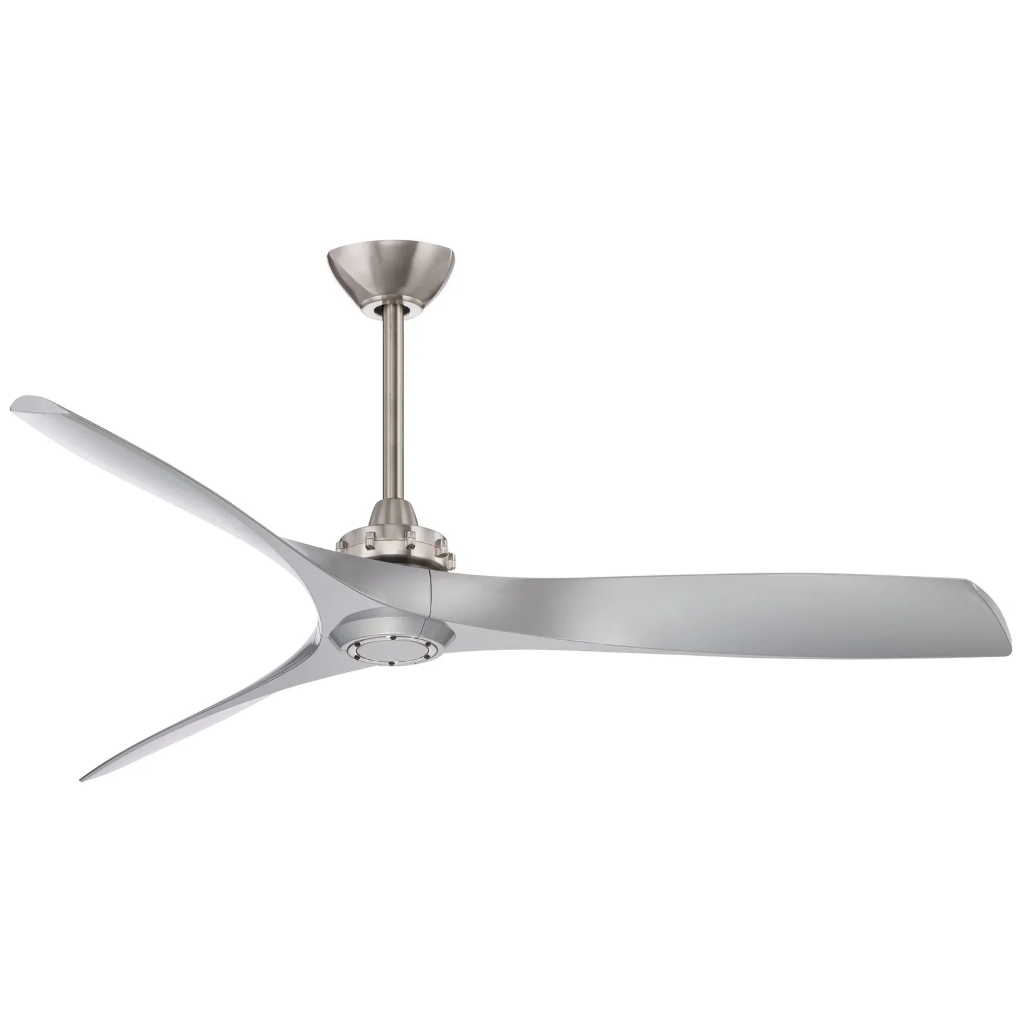 Aviation 60" Brushed Nickel & Silver Indoor Ceiling Fan with Remote - Bees Lighting