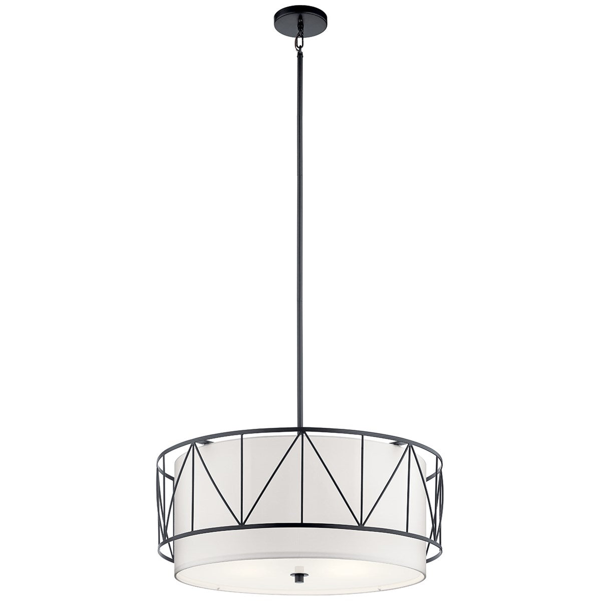 Birkleigh 24 in. 4 Lights Pendant Light Black Finish - Bees Lighting
