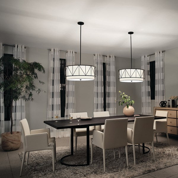 Birkleigh 24 in. 4 Lights Pendant Light Black Finish - Bees Lighting