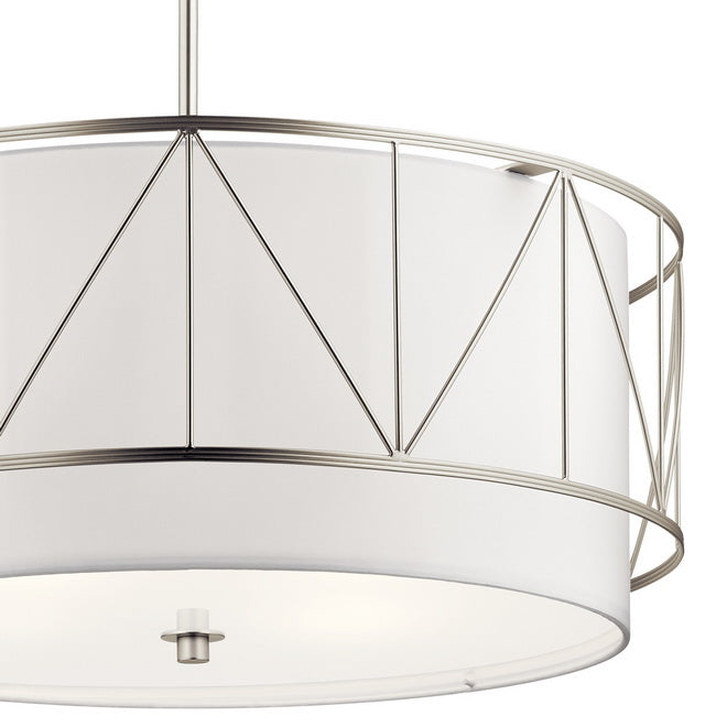 Birkleigh 24 in. 4 Lights Pendant Light Nickel Finish - Bees Lighting
