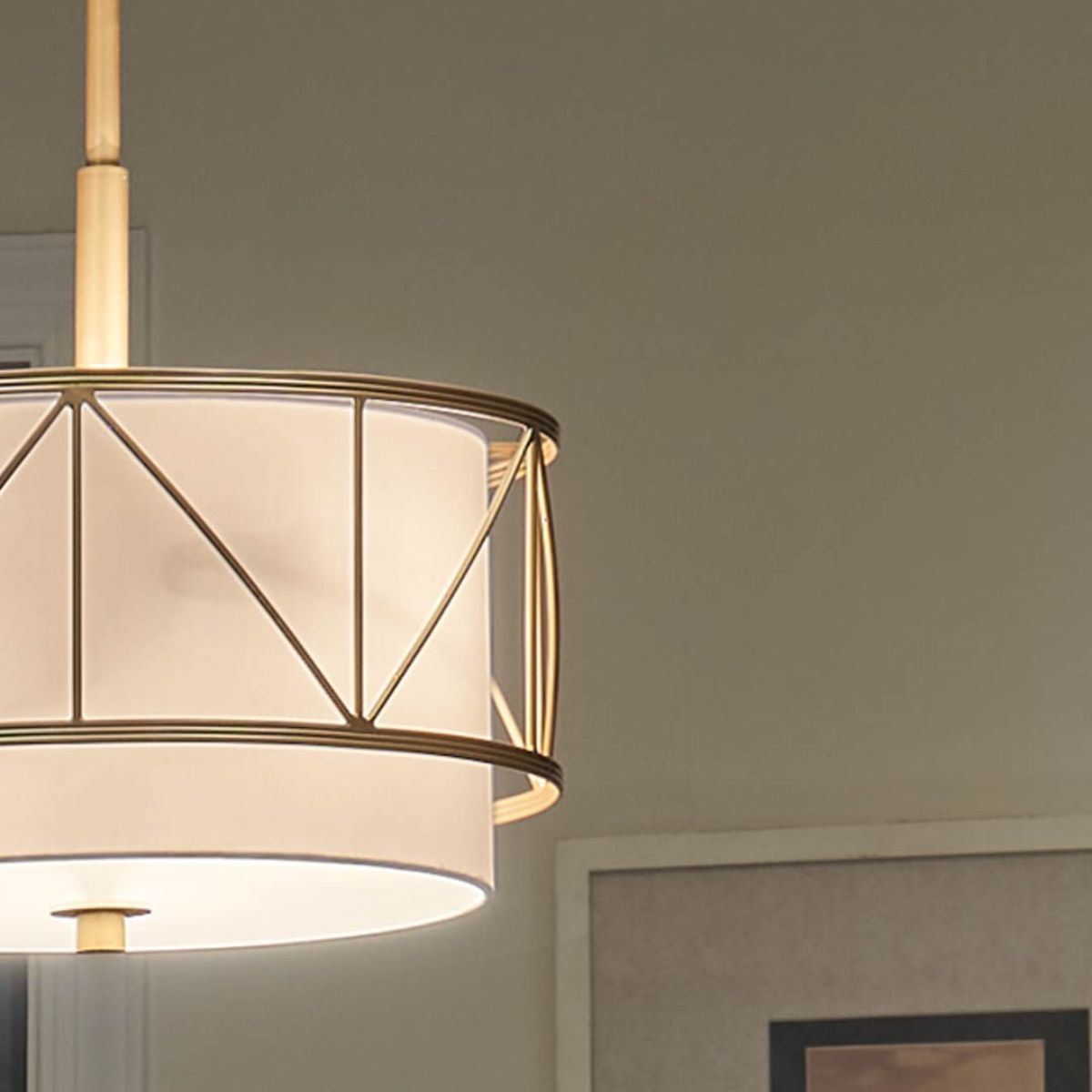 Birkleigh 14 in. 3 Lights Convertible Pendant/Semi Flush Mount Light Gold finish - Bees Lighting