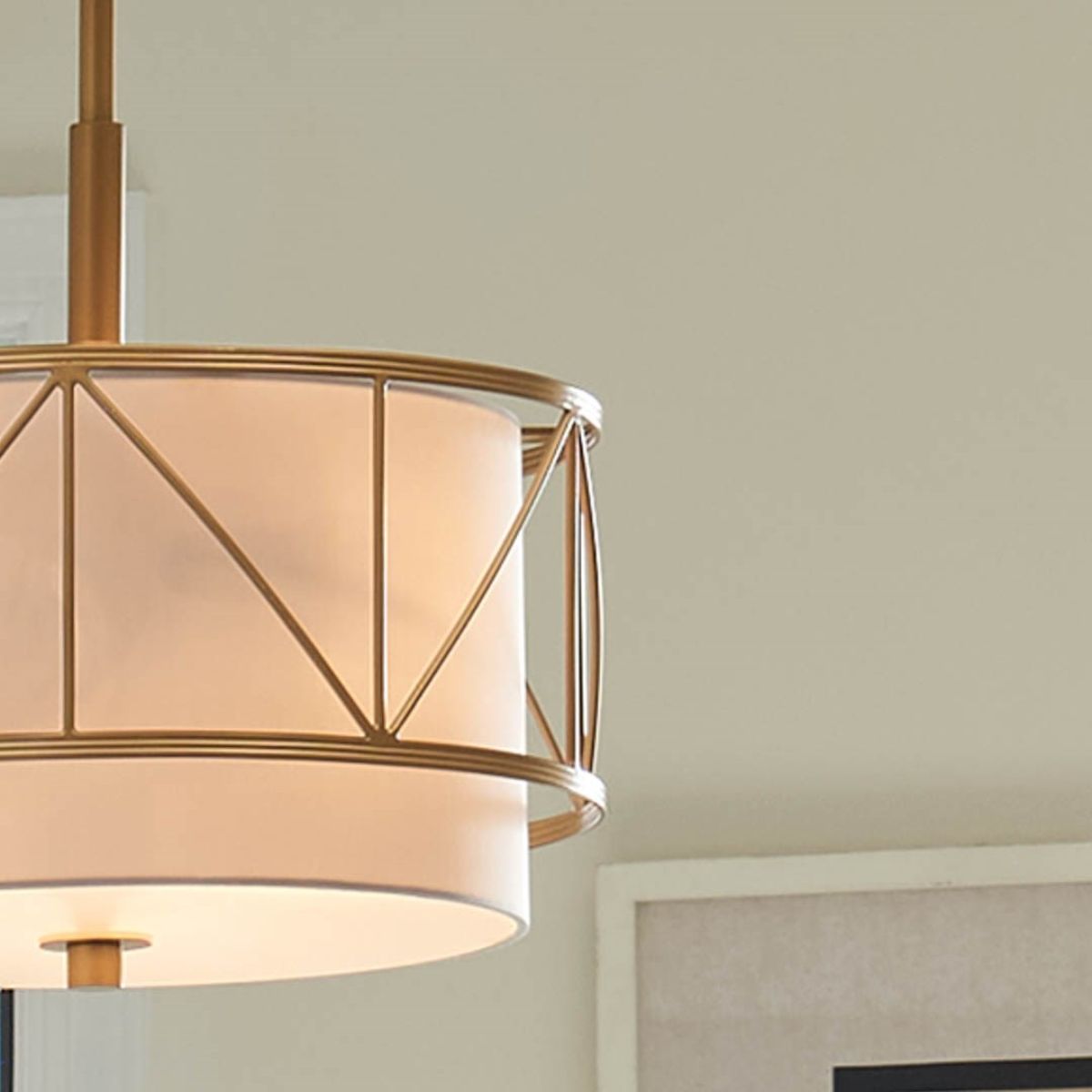 Birkleigh 14 in. 3 Lights Convertible Pendant/Semi Flush Mount Light Gold finish - Bees Lighting