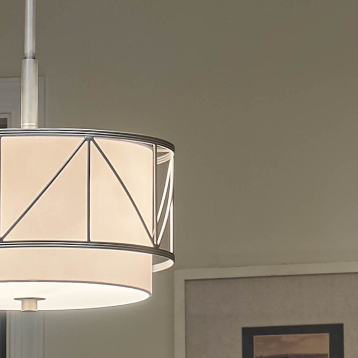 Birkleigh 14 in. 3 Lights Convertible Pendant/Semi Flush Mount Light Satin Nickel finish - Bees Lighting