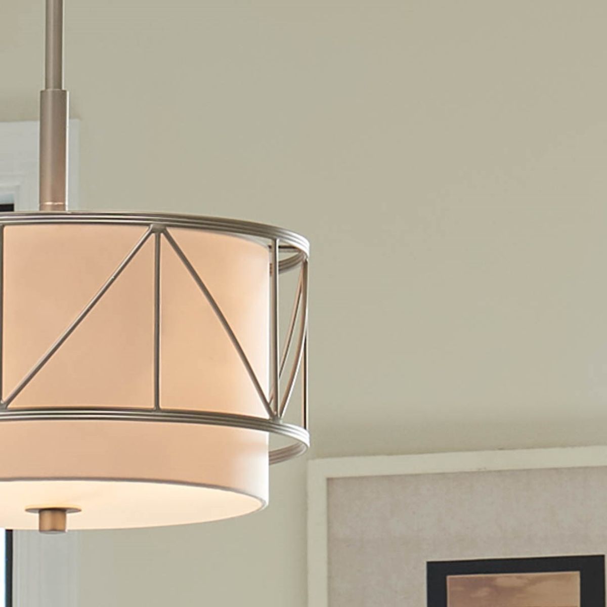 Birkleigh 14 in. 3 Lights Convertible Pendant/Semi Flush Mount Light Satin Nickel finish - Bees Lighting