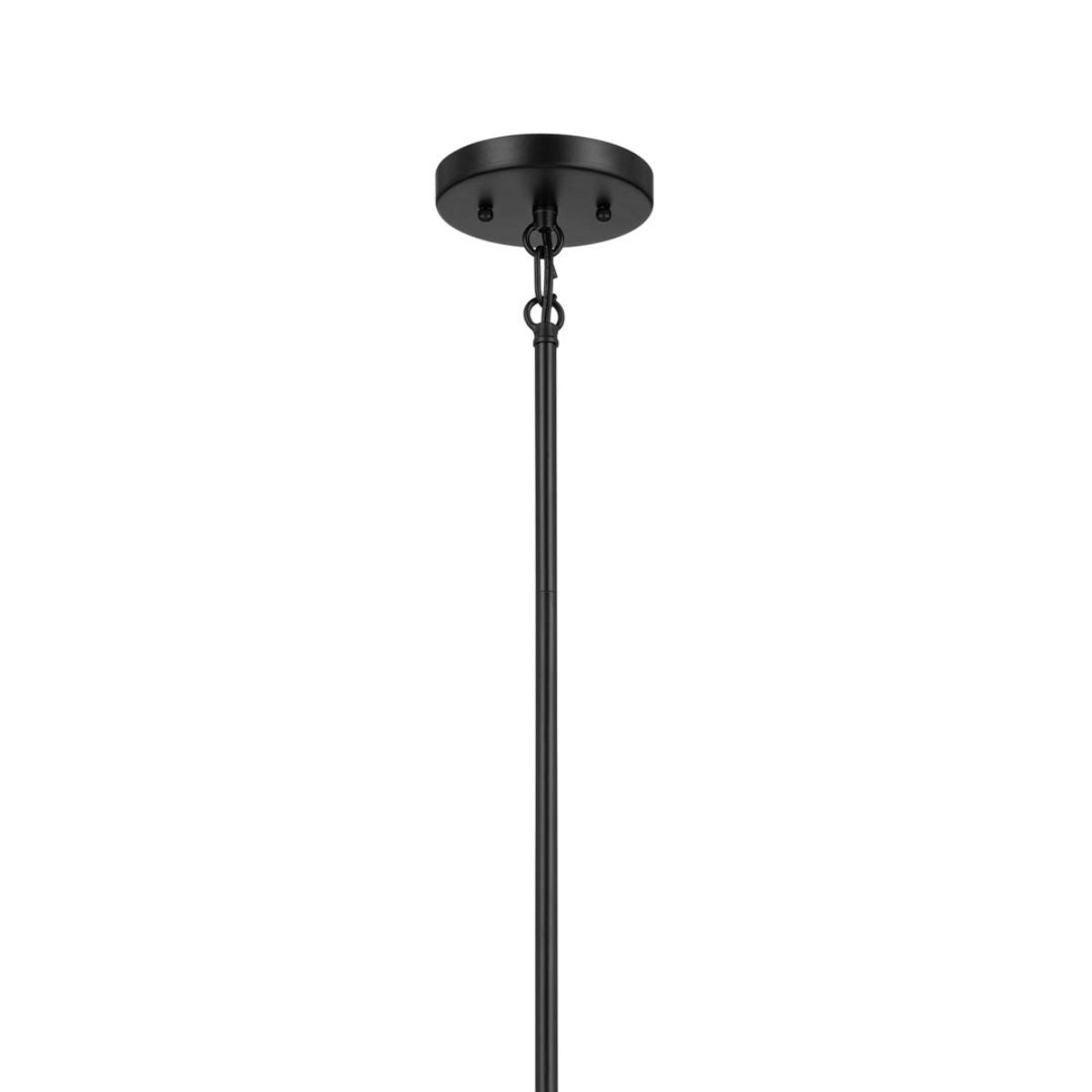 Birkleigh 18 in. 3 Lights Convertible Pendant/Semi Flush Mount Light Black finish - Bees Lighting