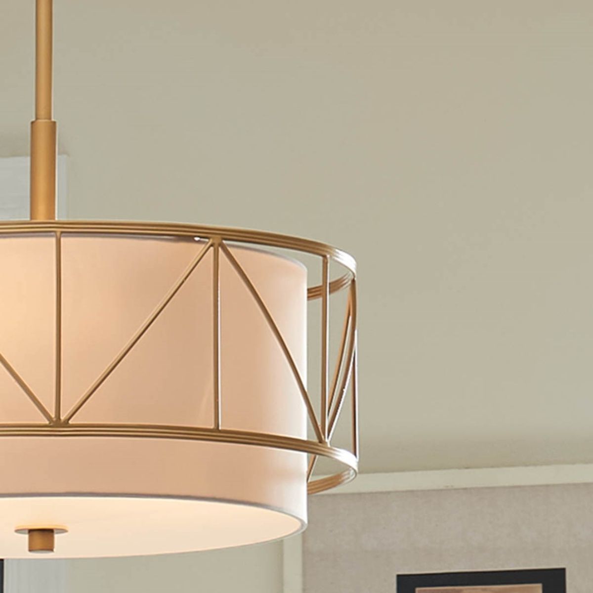 Birkleigh 18 in. 3 Lights Convertible Pendant/Semi Flush Mount Light Gold finish - Bees Lighting