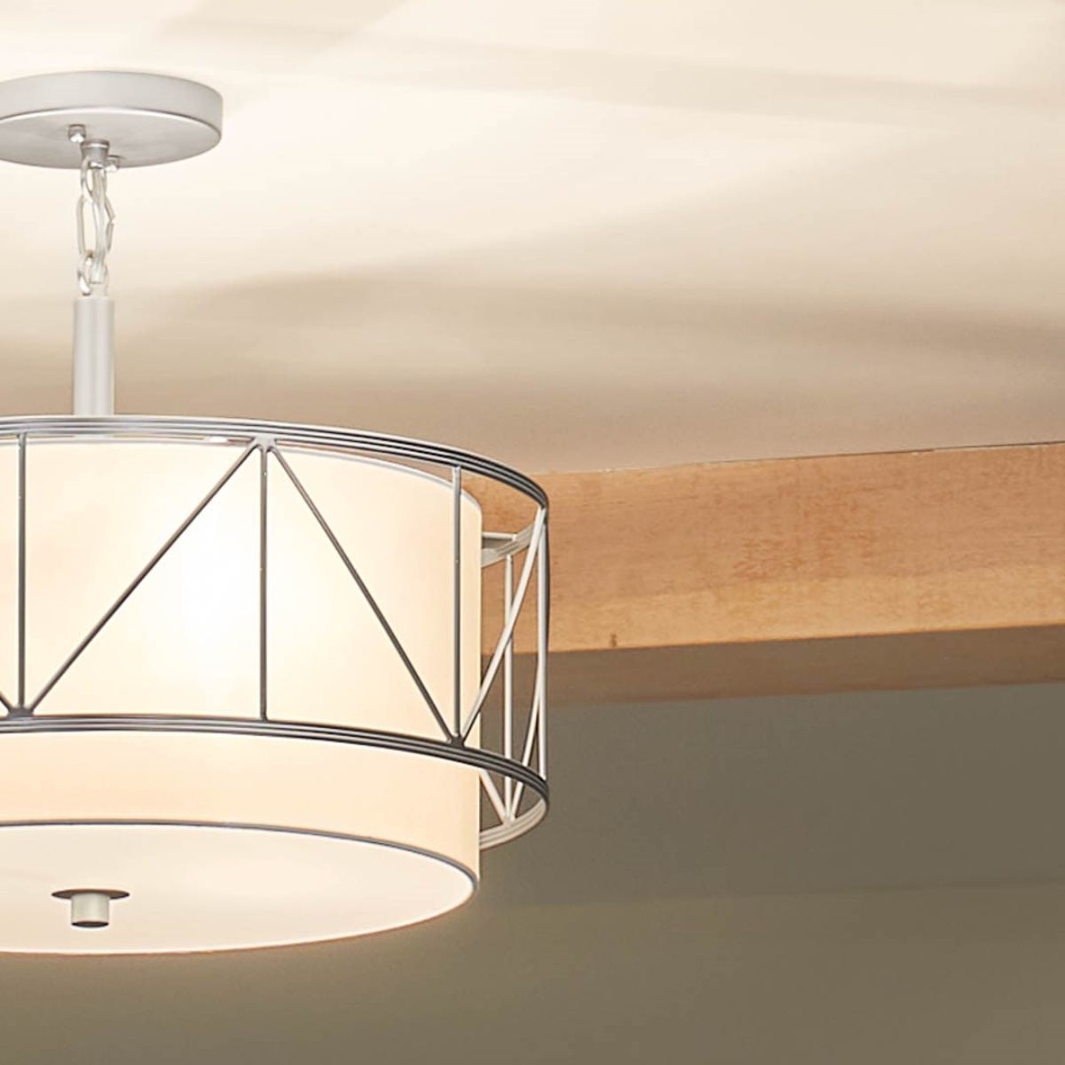 Birkleigh 18 in. 3 Lights Convertible Pendant/Semi Flush Mount Light Satin Nickel finish - Bees Lighting