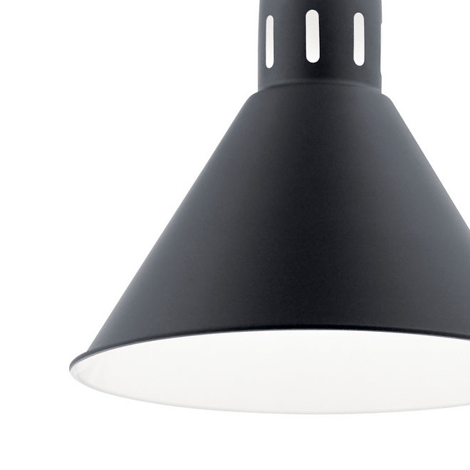Zailey 11 in. Cone Pendant Light Black Finish - Bees Lighting