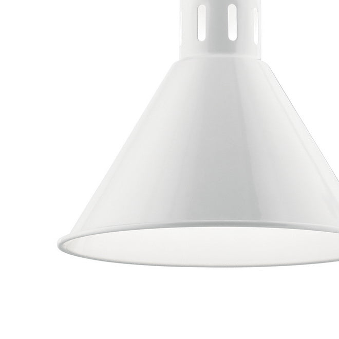 Zailey 11 in. Cone Pendant Light White Finish - Bees Lighting