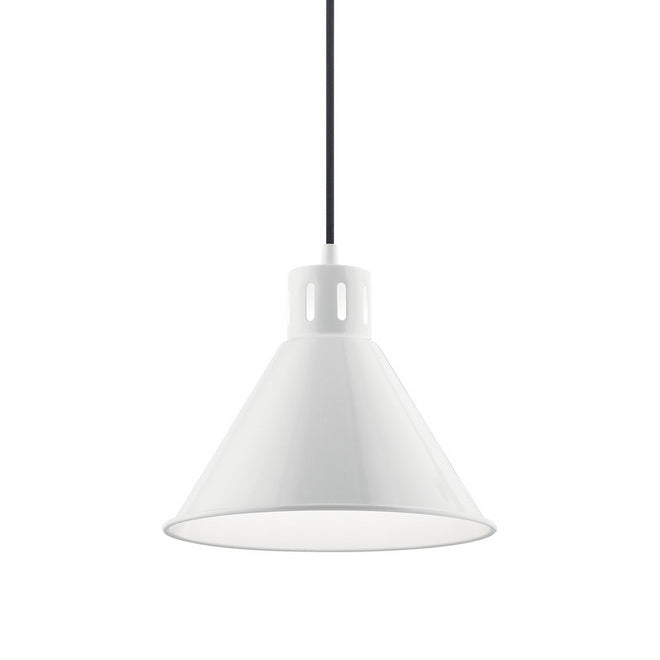 Zailey 11 in. Cone Pendant Light White Finish - Bees Lighting
