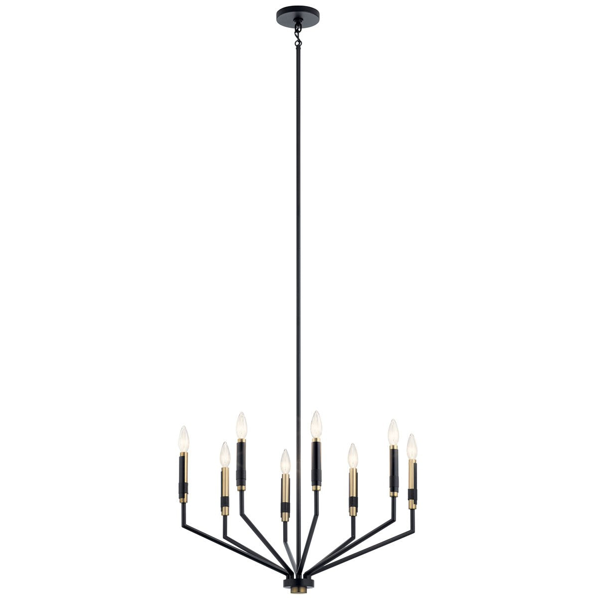 Armand 26 in. 8 Lights Chandelier Black Finish - Bees Lighting