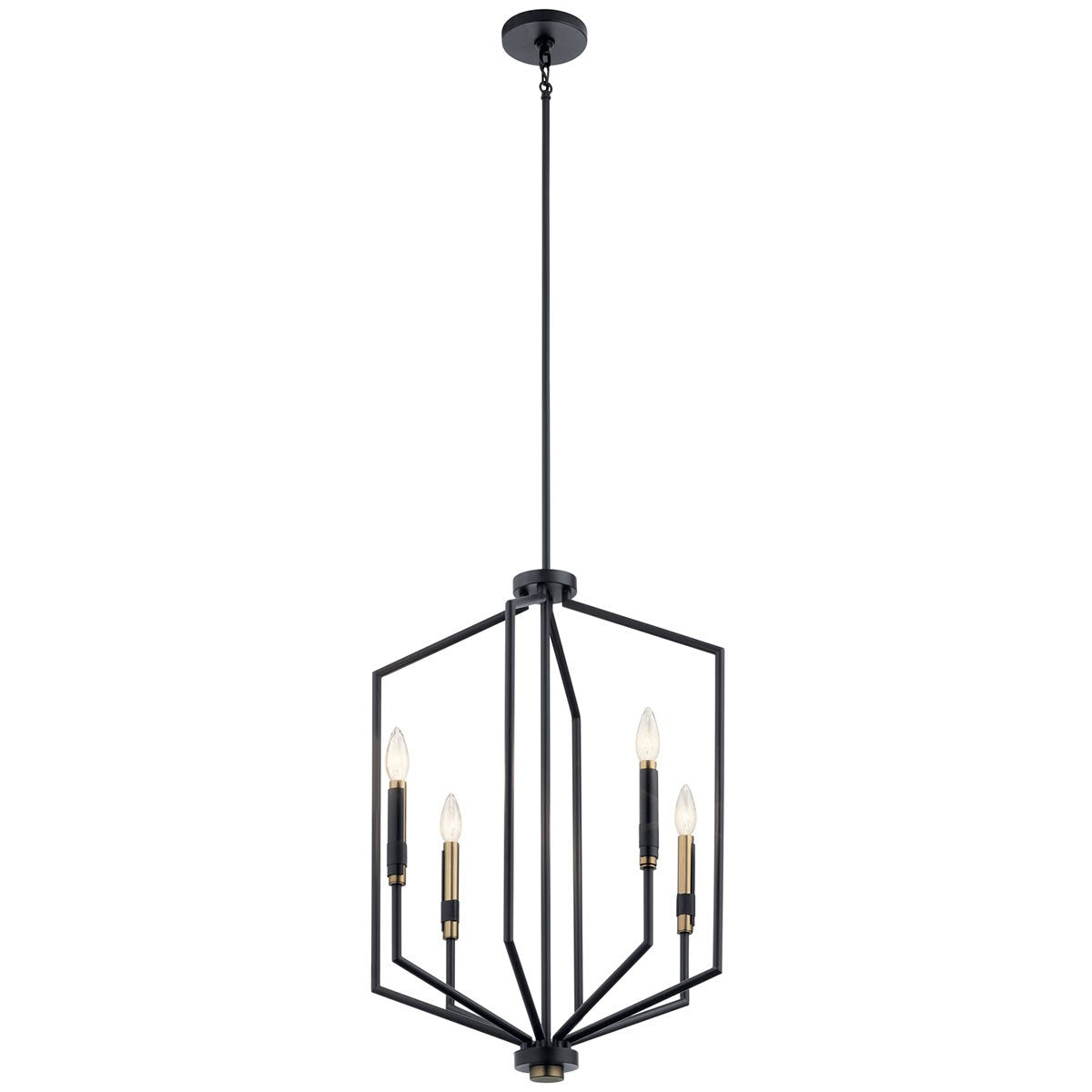 Armand 19 in. 4 Lights Pendant Light Black Finish - Bees Lighting