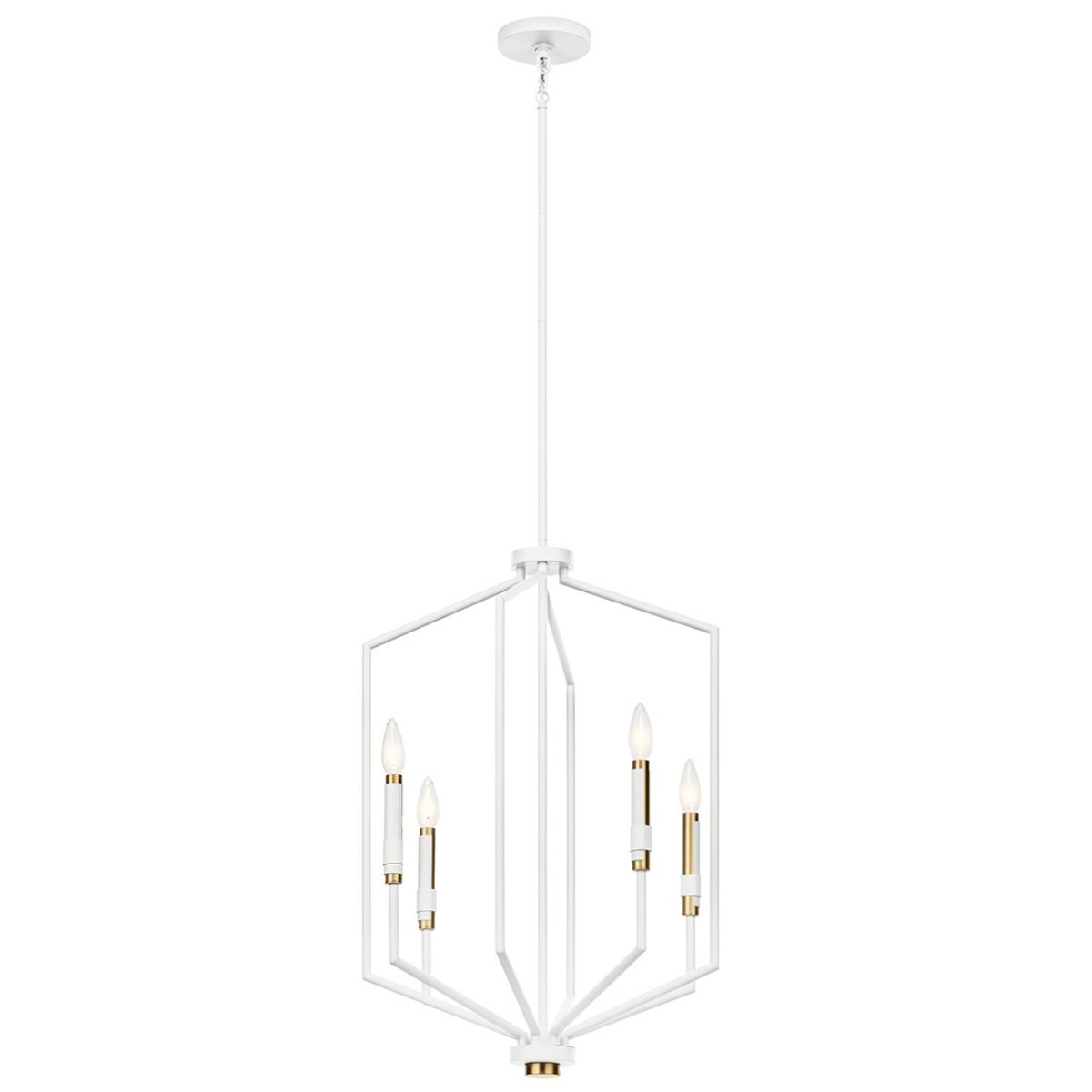 Armand 19 in. 4 Lights Pendant Light White Finish - Bees Lighting