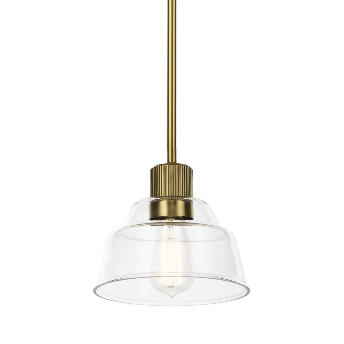 Eastmont 8 in. Pendant Light Brushed Brass finish - Bees Lighting
