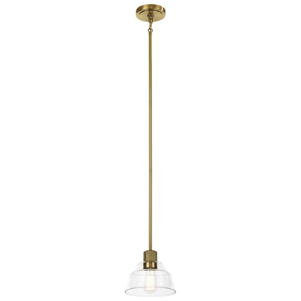 Eastmont 8 in. Pendant Light Brushed Brass finish - Bees Lighting