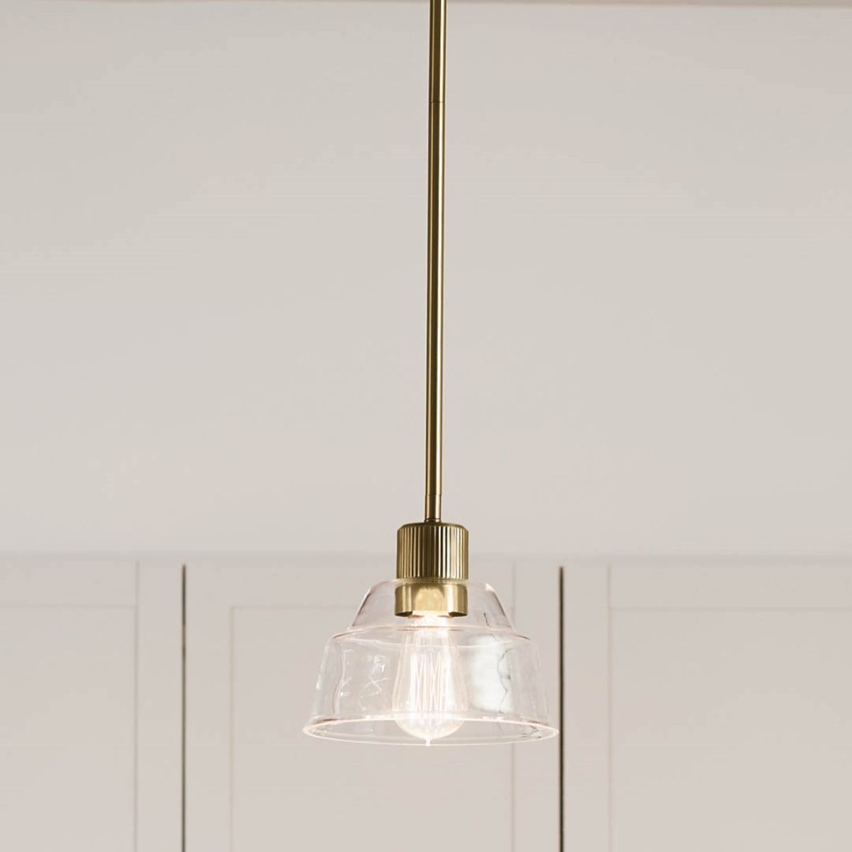 Eastmont 8 in. Pendant Light Brushed Brass finish - Bees Lighting