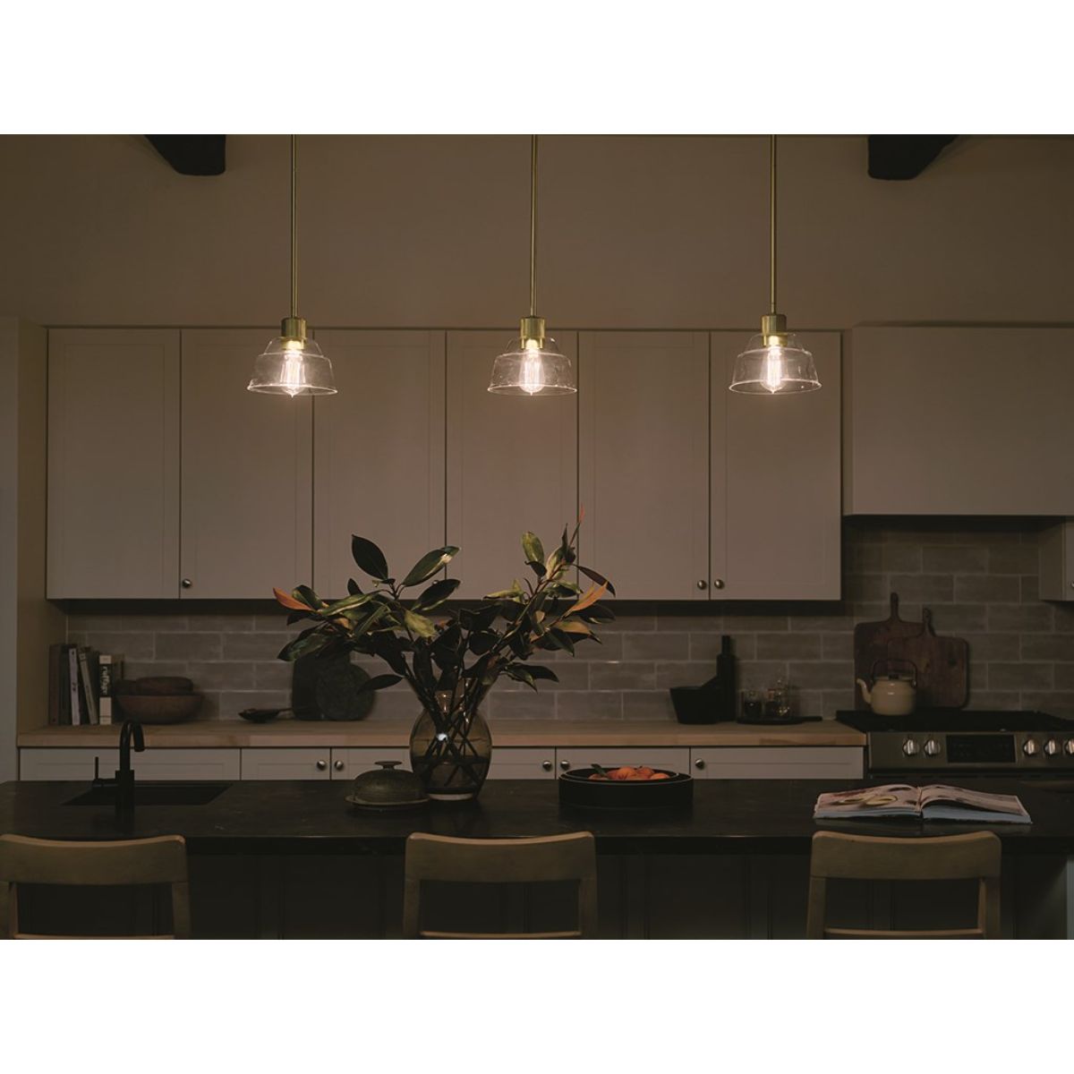 Eastmont 8 in. Pendant Light Brushed Brass finish - Bees Lighting